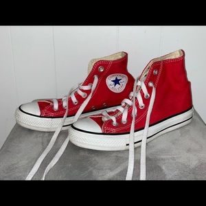 Red high top Converse